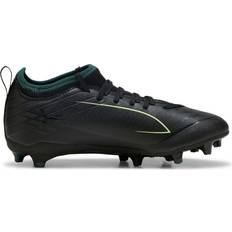 Grøn Fodboldstøvler Børnesko Puma Ultra 6 Match FG AG Eclipse Football Boots - Black/Fizzy Light/Green Terrain