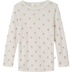 Hvid Bluser & Tunikaer Børnetøj Name It Lil Atelier Nmfnalu Wo Mo LS Slim Top Bluse - Turtledove Melange