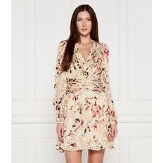 Guess Women Dresses Guess Pleated Long Sleeve Dress For Women - Beige