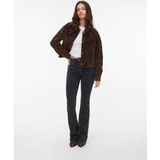 Blå - Læderjakker Vero Moda Ruskindsjakke Short Suede Jacket - Brun