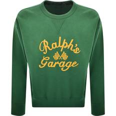 Men - Tennis Jumpers Polo Ralph Lauren Racing Garage Print Vintage Fit Sweatshirt - Green