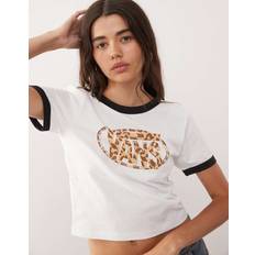 Vans Leopard Oval Ringer T-Shirt - Black