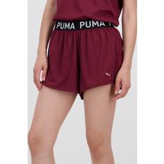 W34 - Women Shorts Puma Strong 3 Knit Shorts Ruby Shimmer - Burgundy