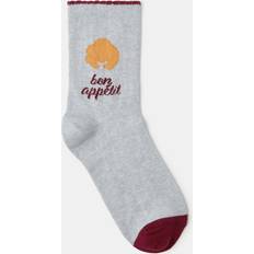 Bon Appetit Crossant Socks - Blue