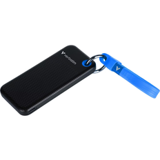 2000 GB - Ekstern Harddiske Verbatim Dysk SSD zewnetrzny Pocket SSD 2TB USB-C 3.2 Gen 2 czarny/niebieski