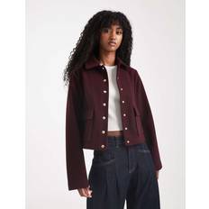 Jackets New Look Button Down Shacket - Burgundy