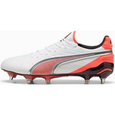Puma Adult Football Shoes Puma King Ultimate MxSG Football Boots - White/Silver/Glowing Red