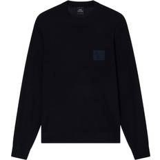 Armani Exchange Jumpers Armani Exchange Round Neck Crew Neck Sweater With Patch - Black