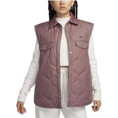 Nike Women Vests Nike Solid Logo Casual Sleeveless Vest Women - Smoke-Pink