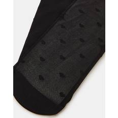 Heart Sheer Socks - Black