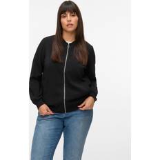 Vero Moda Hvid Overtøj Vero Moda Curve Oversized Bomber Jakke - Sort