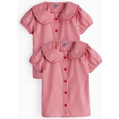 Buttons Blouses & Tunics Tu Red Gingham Blouse 2 Pack - Red Gingham