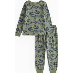 Green Pyjamases Children's Clothing Tu Khaki Dino Printed Pyjama Set - Green Green