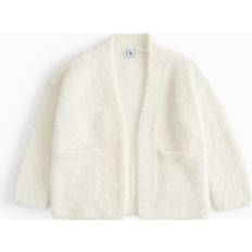 Tu Cardigans Tu Cream Relaxed Fit Fluffy Cardigan