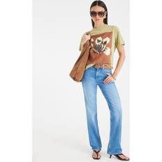 Florals T-shirts River Island Short Sleeve Floral Print T-shirt - Green