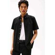 Tommy Hilfiger Black Shirts Tommy Hilfiger Flex Poplin Short Sleeve Shirt - Black