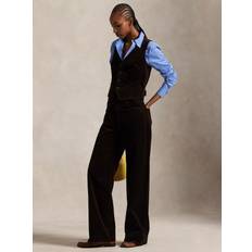 Polo Ralph Lauren Women Trousers Polo Ralph Lauren Wide Leg Cotton Corduroy Trousers - Dark Brown