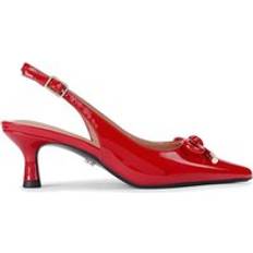 Alina Bow Sling Court Shoes - Red Bright