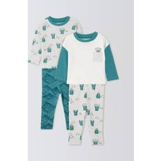 Turquoise Night Garments John Lewis Baby Yeti Pyjamas Pack of 2 - Teal