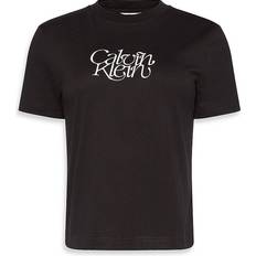 Calvin Klein Dam T-shirts Calvin Klein Graphic Slim T-Shirt - Black