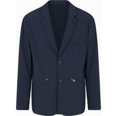 Nylon Blazers Emporio Armani Single-Breasted Nylon Seersucker Blazer