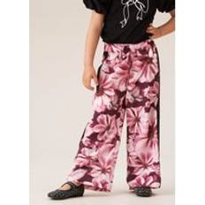 Pink Trousers Angel & Rocket Kids Floral Stripe Print Wide Leg Trousers Pink/Multi