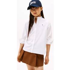 Tommy Hilfiger Bomull Blusar Tommy Hilfiger Cotton Long Sleeved Ruffle Shirt - White