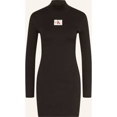 Calvin Klein Black Dresses Calvin Klein Cotton Knit Roll Neck Dress - Black