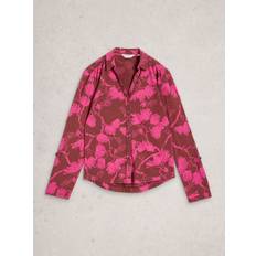 Florals - Women Shirts White Stuff Annie Abstract Floral Jersey Shirt - Purple