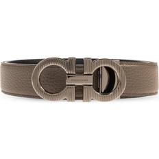 Grey Belts Ferragamo Men Reversible Adjustable Gancini Belt - Grey