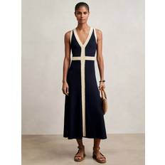 Blue - Men Dresses Reiss Lou Knitted Midi Dress Philosophy - Navy