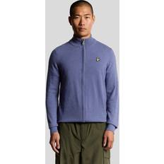 Grey - Men Cardigans Lyle & Scott Zip Front Lambswool Blend Jumper New