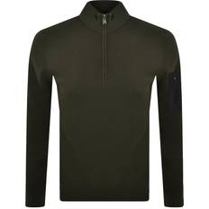 Barbour Jumpers Barbour International Blades Half-Zip Knit Jumper - Dark Green