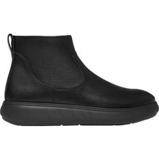 Fitflop Boots Fitflop Iq-Comff Leather Zip Ankle Boots - Black
