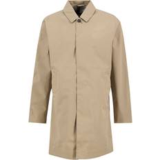 Beige - Men Rain Clothes Barbour Waterproof Longline Mac Washed Stone - Beige