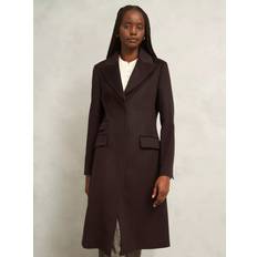 Hobbs Outerwear Hobbs Maeva Pure Wool Coat - Alder Brown