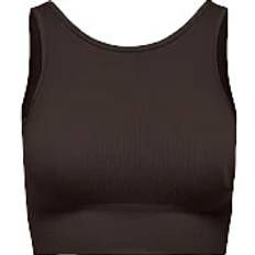 Cropped Toppe Only Onpjaia Life Un Sl Seam Short Top Noos - Brown