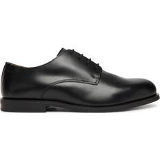 Calvin Klein Low Shoes Calvin Klein Leather Cushioned Derby Lace-Up Dress Shoes - Black
