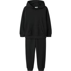 Name It Ensfarvet Tracksuits Name It Joggingdragt Nkmvian Sweat Sæt - Sort