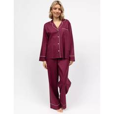 Red Pyjamas Cyberjammies Hotel Contrast Trim Long Pyjama Set - Red
