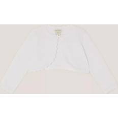 Round Cardigans Children's Clothing Monsoon Baby Maeve Scallop Trim Cardigan - Light Cream