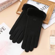 Velvet - Women Accessories Temu Winter Women's Warm Gloves Plus Velvet Touch Screen - Plush Cuff