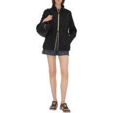 Burberry Jackets Burberry Blackpool Check-Trim Technical Zip Jacket - Black