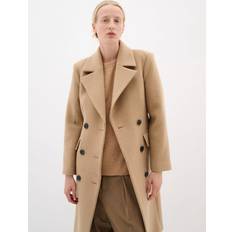 InWear Outerwear InWear ThoraI Double Breasted Wool Blend Coat - Tobacco Brown