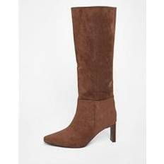 Women High Boots Quiz Wide Fit Knee High Boots - Brown