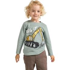 Lindex Børnetøj Lindex Longsleeved Top Soft Cotton Jer - Green