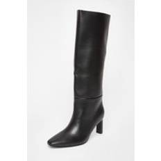 Quiz Wide Fit Knee High Boots - Black