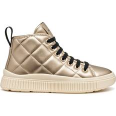 Geox Trainers Geox Laquinny Quilted Pearlescent Lace Up Trainers - Platinum