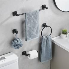 Black Stainless Steel Bathroom Towel Set