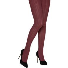 Stripes - Women Tights SockShop Charnos Chevron Stripe Pattern Tights - Red